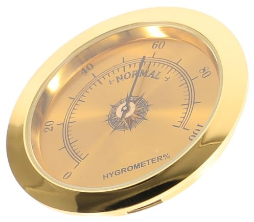 Milisten Moisture Monitor Metal Material Guitar Hygrometer with Easy to Read Display Screen to Prevent Instrument Deformation and Cracking for Guitar Case