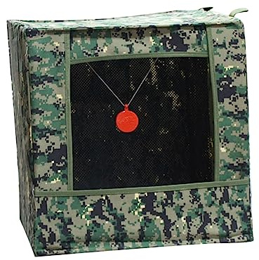 Cible de lance-pierre 40 x 40 x 40 cm insonorisée avec crochets de suspension pour entraînement de tir en intérieur et en extérieur