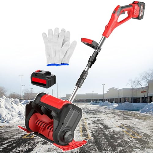 Spazzaneve elettrico senza fili, spazzaneve elettrico a batteria, regolabile in 3 direzioni, larghezza di pulizia di 30 cm, caricabatterie incluso, ideale per uso in proprietà e in fabbrica