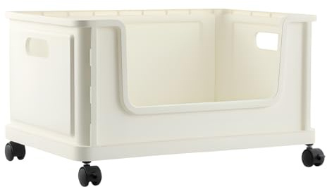 evergoods Portable Rolling Book Cart with Wheels Mobile Bookshelf Organizer | Storage Rack for Dorm, Classroom & Home, Movable Book and Office Storage Organizer