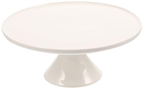 SOLUSTRE Alzata Torta Ceramica Piccola Rotonda Base Stabile, Porta Dolci per Lauree e Compleanni, Espositore per Torte e Dolci da Festa