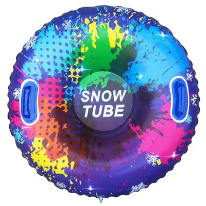 Inflatable Sledge | 85cm Inflatable Snow Tube Cold Resistant with Handles - for Winter Outdoor Activities, Ski Fun, Sports and
