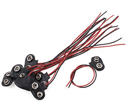 sourcing map 10 Stück 9V-Batterie Snap Cord Kabel, Stecker, Halterung, 17 cm lang de