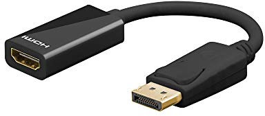 Goobay 67881 DisplayPort auf HDMI Adapter, DP-Stecker > HDMI-Buchse, 0,1m Kabel