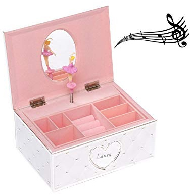 Design Schmuckschatulle Spieluhr Ballerina Mit Gravur Schmuck-Kästchen Musik Box Tänzerin Jewellery Geschenk