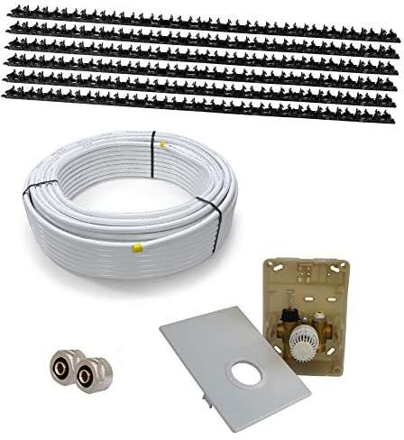 HoWaTech CLAMP Warmwasser Flächenheizung Komplettset SI-RTL, Heizfläche:5.00m²