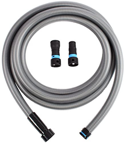Cen-Tec Systems Quick Click Hose for Home and Shop Vacuums with Two Piece Power Tool Adaptor Set for Dust Extraction (5m)