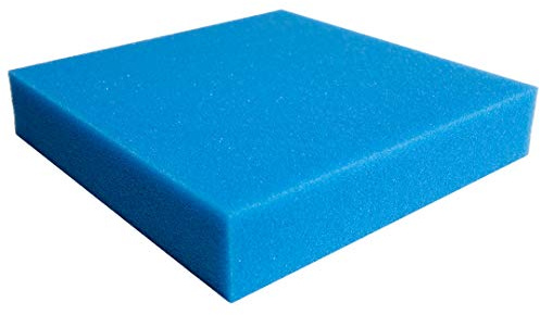 Poret Premium German Quality Sponge aquarium Polyether Filter Foam Media HMF Pad sheet pond fish Shrimp 31x30x3cm (Blue, PPI 45)