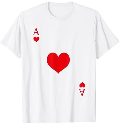 Herz Ass Kostüm Spielkarte Kartenspiel Poker Skat Karneval T-Shirt