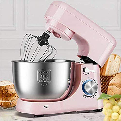 Mélangeur à main 4.5 litres bol de poche électrique fouet automatique batteur à oeufs de bureau mélangeur de nourriture mélangeurs électriques batteur mélangeurs pour la cuisson,Rose