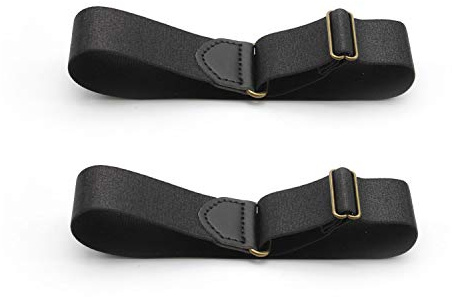 KLEHOPE 2 Piezas de Brazaletes Elásticos para Camisa,Brazaletes Antideslizantes Ajustables, Brazalete Elástico de Metal se Puede Utilizar para la Fijación de Manguitos (Negro)