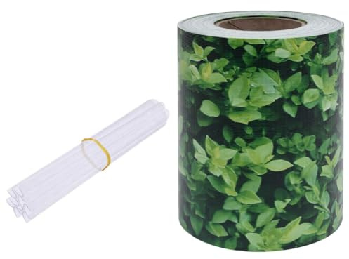 vidaXL Garten Sichtschutz Streifen Zaunblende Zaunfolie Doppelstabmatten Sichtschutzstreifen Gartenzaun Folie Zaun Rolle Zaunfolie PVC 35x0,19m Grün