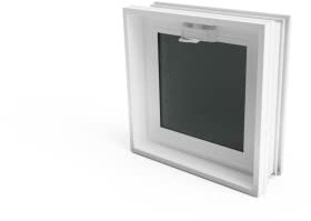 FET Fenêtre de ventilation à insérer dans un mur blocs verre, briques ou béton | Dimensions cm 30 x 10 Remplace 1 verre 8 cm. Unité vente Blanc 30x30x8