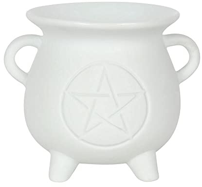 Something Different Quemador de aceite *White Pentagram Cauldron Blanco