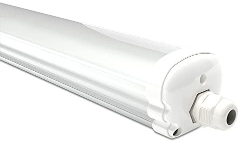 HOFTRONIC - LED Armatur 150 cm - 48W 5760 Lumen - 4000K Neutralvit - Länkbar - IP65 vattentät - IK07 - Lysarmatur Lysrör - Rör lampa