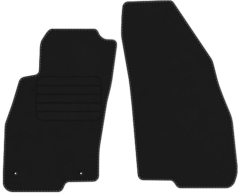 Velourmatten für FIAT Punto Evo 3-türig Bj. 2009 – 2011 STD VORNE runde Befestigungen Mit Absatzschoner Passform Neu Veloursfussmatten Automatten
