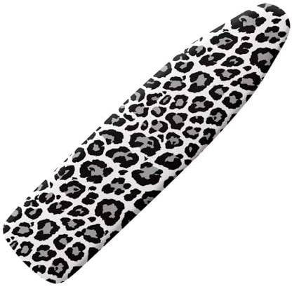 Tomeusey Leopard Print Ironing Board Cover,Dustproof Stain Resistant Ironing Board Cover and Pad with Elastic Edge, Heavy Duty Padded Iron Board Cover for Ironing Accessories