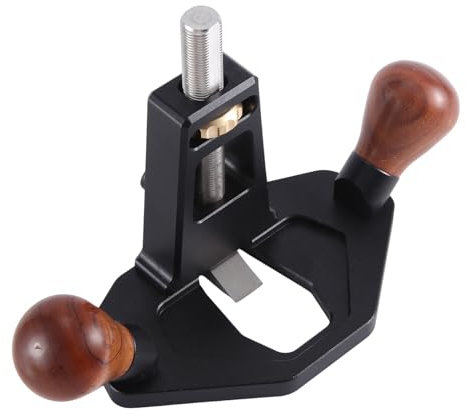 Knadgbft Rabot à défoncer avec bouton de réglage pour le travail du bois, nettoyage manuel du fond, coupe des bords, rabot plat, durable, facile à utiliser
