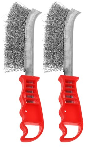 2 Pcs Brosses MéTalliques En Acier Inoxydable Pour Nettoyage De Scories De Soudage Et De Rouille, Antirouille, Kit De Nettoyage Pratique