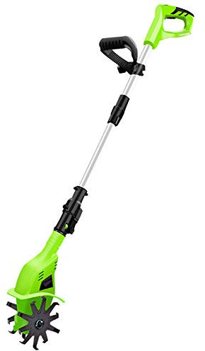 Sarchiatore Portatile per Micro Lavorazione del Terreno, coltivatore a motozappa da Giardino, profondità di Lavorazione 10 Pollici e Larghezza 3,9 Pollici, motozappa elettrica Regolabile per Prato,