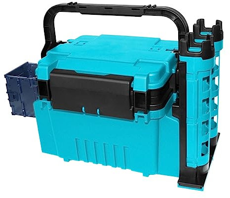 Funien Angelbox, Reise-Angelkoffer, Box mit Flaschenhalter und Rutenständern,Fishing Box