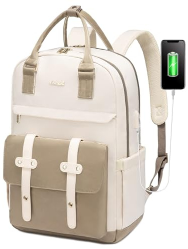 LOVEVOOK Rucksack Damen, 17,3 Zoll Laptop Schulrucksack Teenager, Reiserucksack Wasserdicht Schultasche Mädchen Elegant Backpack für Schule Uni Reise Arbeit Büro