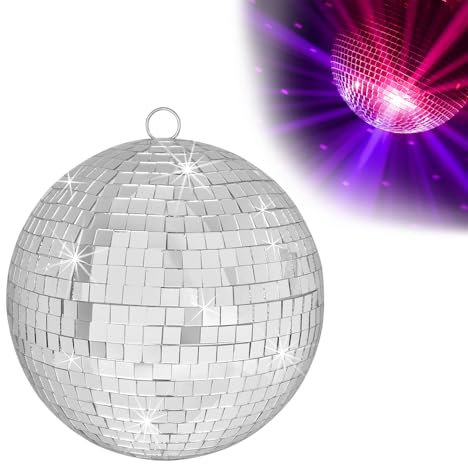 QINERSAW Bola de Espejo Plateada de 15 Cm de Diámetro, Decoración para Fiestas, Carnaval, Cumpleaños, Fiesta Temática, Espuma Navideña