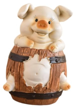 Colcolo Salvadanaio Salvadanaio Artigianato Ragazzi Ragazze Bambini Adulti e Bambini Figurine di Animali Adulti Salvadanaio Salvadanaio, Porcellino di Botte di Legno
