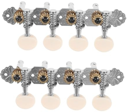 Metall Gitarrenstimmwirbel 1 Satz Silber für Gitarre | Gitarrenkopf Zubehör, Leicht zu Montieren und Entfernen, für Reparatur und Anfänger