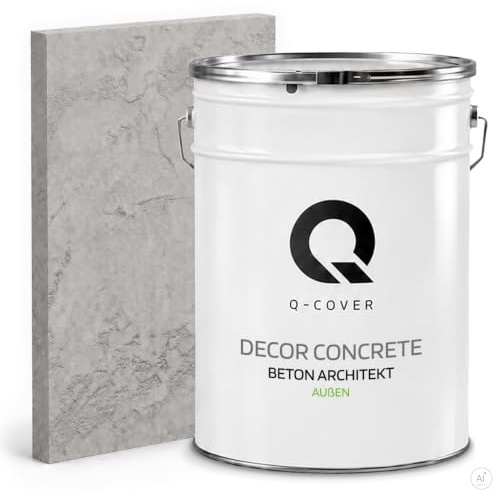Q-COVER Beton Architekt Grau 15KG — Gebrauchsfertig, Für Außen, Deko