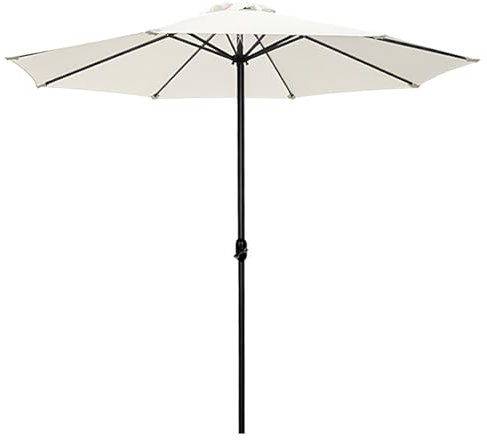WATAOW Ombrellone da Spiaggia | Ombrellone da Esterno per Giardino, Terrazza, Cortile, Piscina, Mercato, Ombrellone da Tavolo, Parasole Antivento E Portatile (2,7 M)(White)