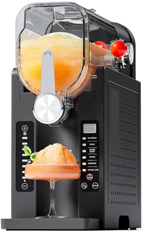 SAIYERUS Slushie Machine: No Ice Needed All-in-One Slushy Maker for Home, Real-Time Temp Display, Auto-Clean, 6 Preset | Fro-zen Margaritas, Frappés, Ice Cream, Smoothies, Milkshakes,Summer Parties