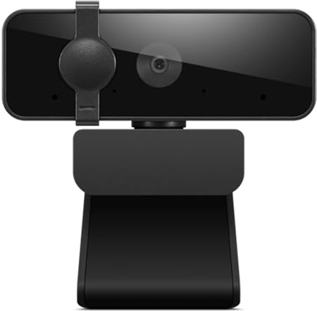 Lenovo Essential FHD Webcam Gen 2, Full HD, 1080p, Dual Microphones, 85 Degree FOV, 30 fps, USB-A Connection, Bulit-in Manual Privacy Shutter, Black