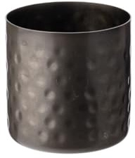 We Can Source It Ltd - Black Vintage Steel Hammered Chip Cup 3.5 (8.5cm) Box of 12 Perfect for Tea Coffee and Beverage Service in Busy Hospitality Spaces Durable Microwave Dishwasher Safe