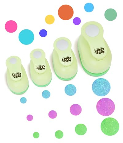 UCEC Circle Punch 4 Pack Paper Punches for Crafts, Circle Cutter Punch DIY Hole Punches With Different Sizes (38mm 25mm 15mm 10mm), for Crafting Scrapbooking Cards Arts and DIY