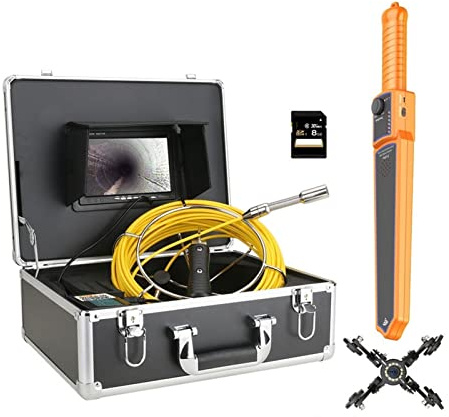 Endoscopio, 51. 2hz. Videocamera Videocamera di ispezione del tubo della fogna dei tubi del tubo 7 DVR. Disco 8G SD. Carta con 2. 2mm IP68. Fotocamera Endoscope 1. 2pc LED.(30m)