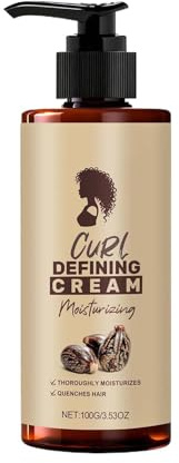 Crème bouclée pour cheveux ondulés - 100 ml de lotion amplificatrice de boucles, formule hydratante anti-frisottis | Style durable pour femmes et filles. Routine de coiffure sèche pour la maison, le