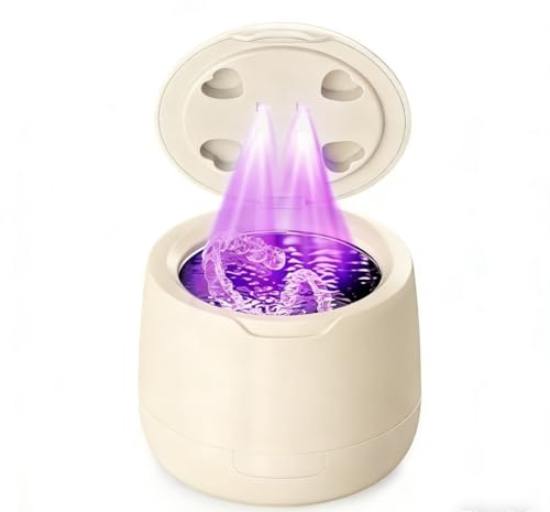 Ultrasonic Retainer Cleaner, 42kHz Dental Cleaning Pod for Dentures, Braces, Mouth Guards, Night Guard, Toothbrush Heads, Jewelry, Aligner, UV Cleaner with 2 Modes, Digital Timer