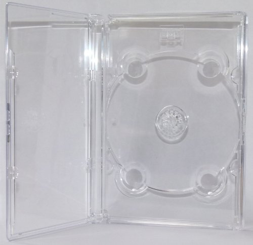 25x Super Jewel Box King Size DVD Leerhülle transparent (für 1 oder 2 CDs)