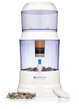 Santevia Gravity Water System | Alkaline Water Filter and Dispenser | Home Chlorine and Fluoride Filter | Countertop Water Dispenser