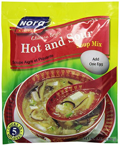 Nora Lot de 6 mélanges de soupe chinoise pour soupes chaudes et acides, 60 ml