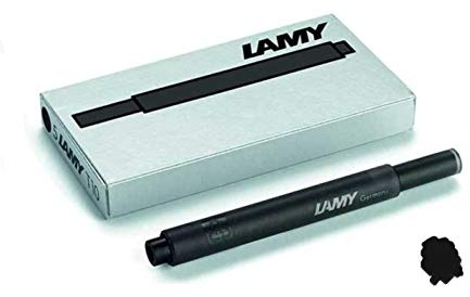 Lamy T10 Fountain Pen Ink Cartridges Refills- 10 pack (50 Cartridges) (Black)