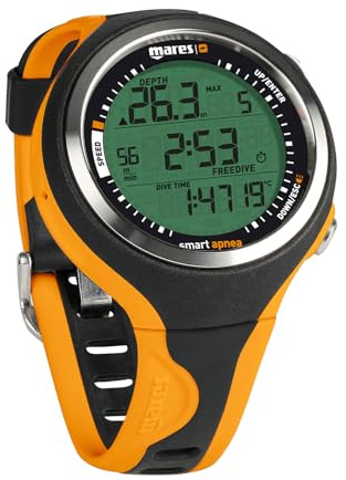 Mares Unisex – Vuxen SMART APNEA dekompression dykdator, svart/orange, en storlek