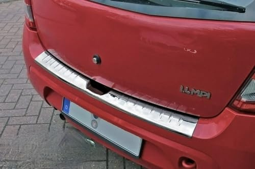 RECAMBO Ladekantenschutz Edelstahl kompatibel für Dacia SANDERO I | 2008-2012 - Hochglanz poliert, Chrom Look - Styling und Schutz für die Stoßstange