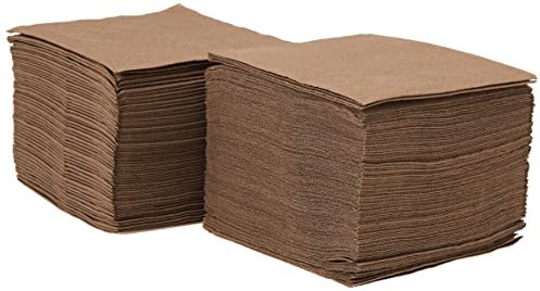 Morigami, Servilleta Tamaño Coktail, Pliegue 1/4, Punta Punta, Chocolate, 100 servilletas