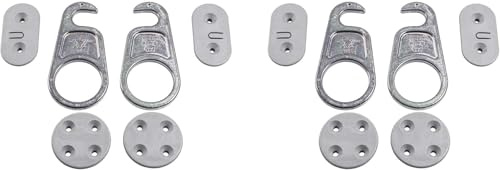 Gedotec Möbelverbinder LOCK Tischplatten-Verbinder trennbar Arbeitsplatten-Verbinder | Verbinder für Büro-Tisch - Möbel | Stahl verzinkt | Bauhöhe 9,1 mm | 2 Set - Holz-Verbinder Metall zum Schrauben