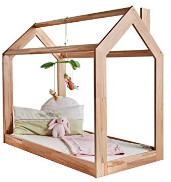 Möbeldesign Team 2000 Kuschelbett, Spielbett, Hausbett 70x140 cm kernbuche massiv 2106-1