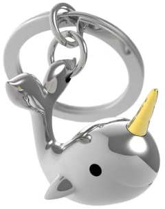 METALMORPHOSE - Porte-clés Narval argenté - MTM122-01