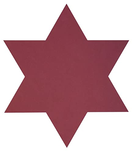 LindDNA Glasuntersetzer Stern aus recyceltem Nupo Leder in der Farbe Red mit Einer Größe von 15x15cm, 87000