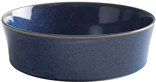 KAHLA Homestyle Auflaufform rund 20 cm atlantic blue orientalisches Geschirr aus Porzellan mit Steingut- und Keramiklook Suppenschale Backform Auflaufförmchen Souffleform rund blau